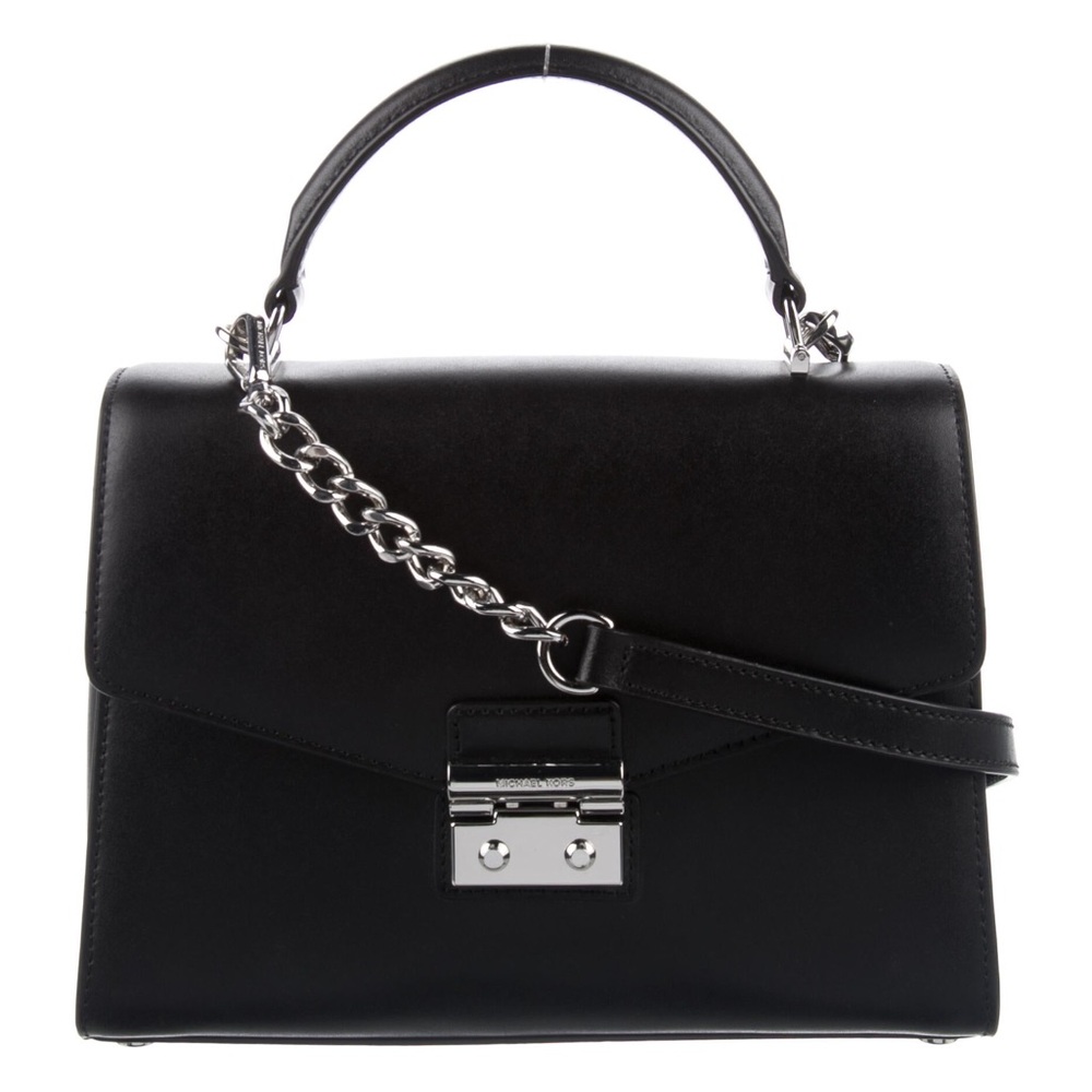 Michael Kors Sloan Medium Top-Handle Leather Satchel Purse $268